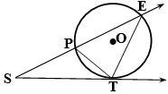 Given: mTP= 70°,m∠EPT = 54° Find: Angles of △SPT-example-1