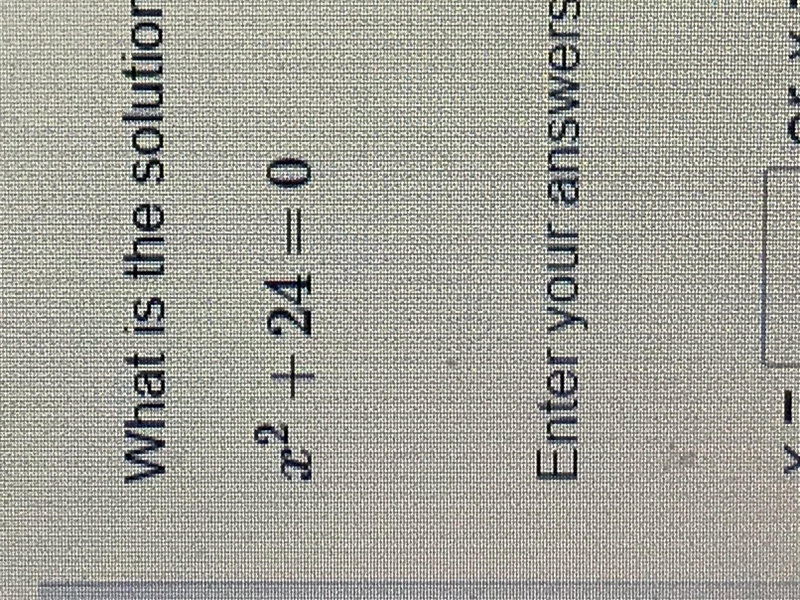 HELP! What is the solution of the equation when solved over the complex numbers?-example-1