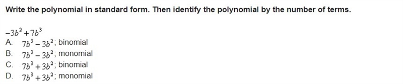 Write the polynomial in standard form. Then identify the polynomial by the number-example-1