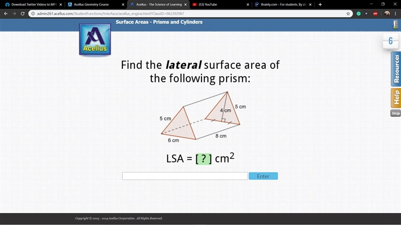 Find the lateral surface of the prism-example-1