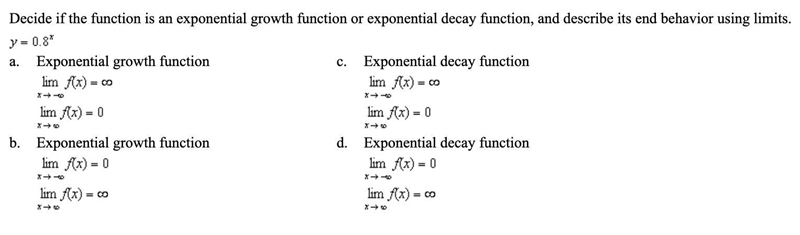 Decide if the function is an exponential growth function or exponential decay function-example-1