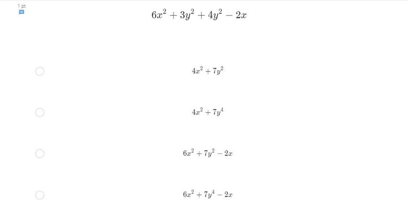 Combine like terms to simplify the expression.-example-1