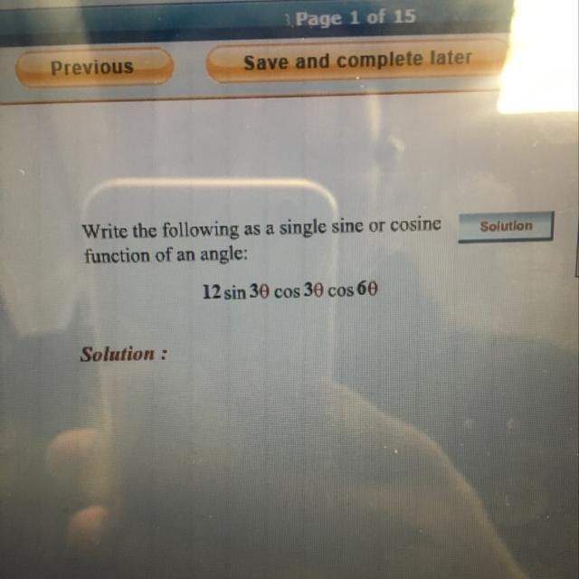 Write the following as a single sine or cosine function of an angle-example-1