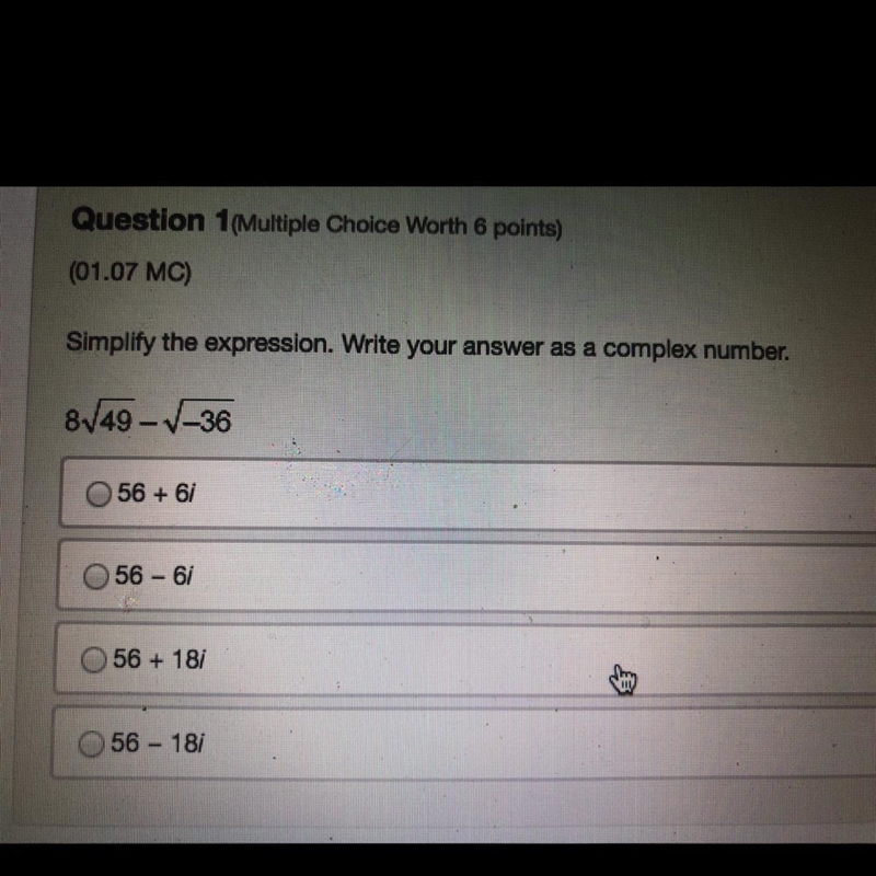 Simplify the expression. Write your answer as a complex number. Pls help!-example-1