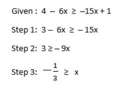 1) Consider the given inequality and its solution. In which step, if any, is there-example-1