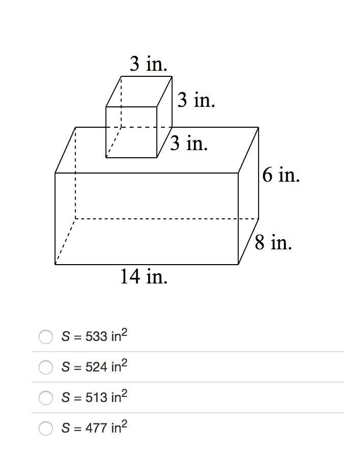 Identify the surface area of the composite figure.-example-1