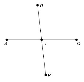 Which angles in the figure are straight angles? A. ∠SQT and ∠PTR B. ∠STQ and ∠PTR-example-1