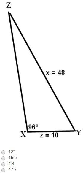 Find the measure of angle Z-example-1