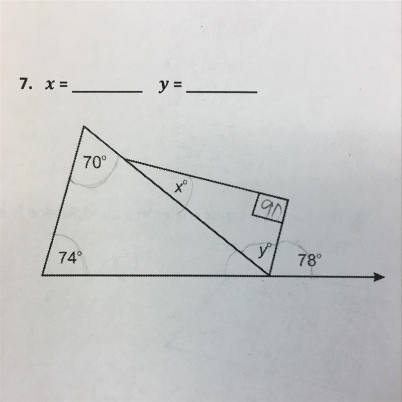 HELP!! 10 PTS! x = ____ y = ____-example-1