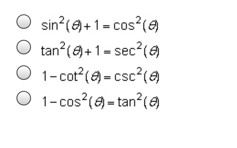 Which Pythagorean identity is correct?-example-1