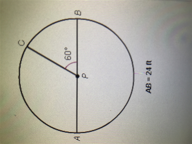 PLEASE HELP ASAP!!! Find the length of AC. Express your answr in terms of pi.-example-1