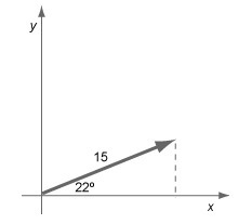 What is the length of the x-component of the vector shown below? A. 5.6 B. 6.1 C. 13.9 D-example-1