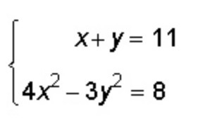 Which equation could be used to solve the following system?-example-1