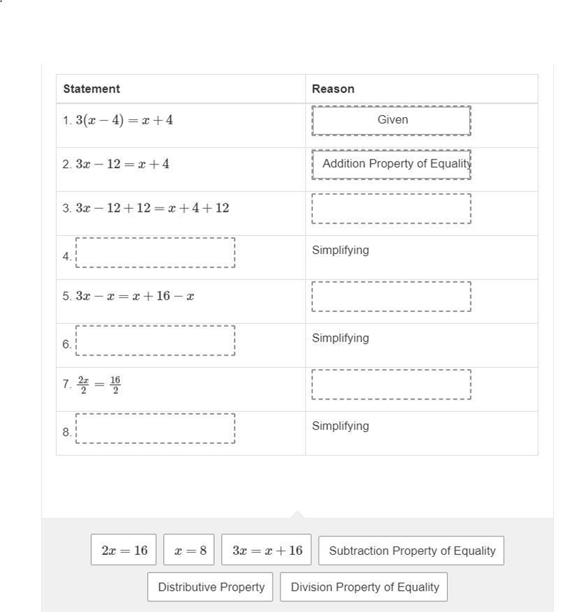 PLEASE HELP ASAP! Drag a statement or reason to each box to complete the proof. If-example-1