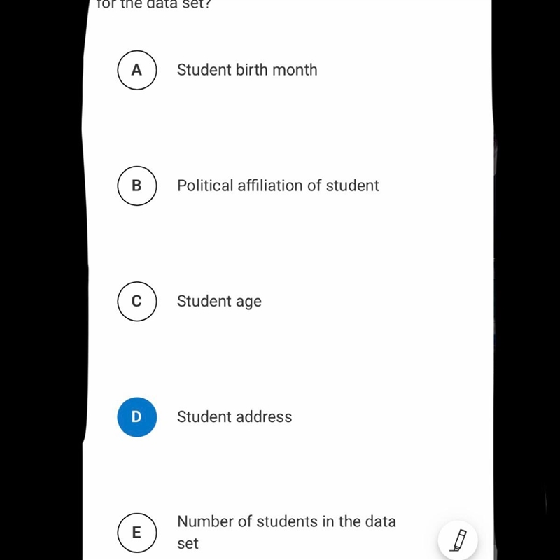 Data are collected on the 35 students in a college history course. Which of the following-example-1