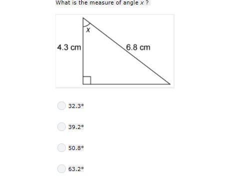 What is the measure of angle x ?-example-1