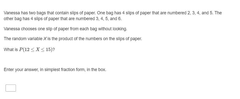 PLEASE HELP ASAP!!! CORRECT ANSWER ONLY PLEASE!!! Vanessa has two bags that contain-example-1