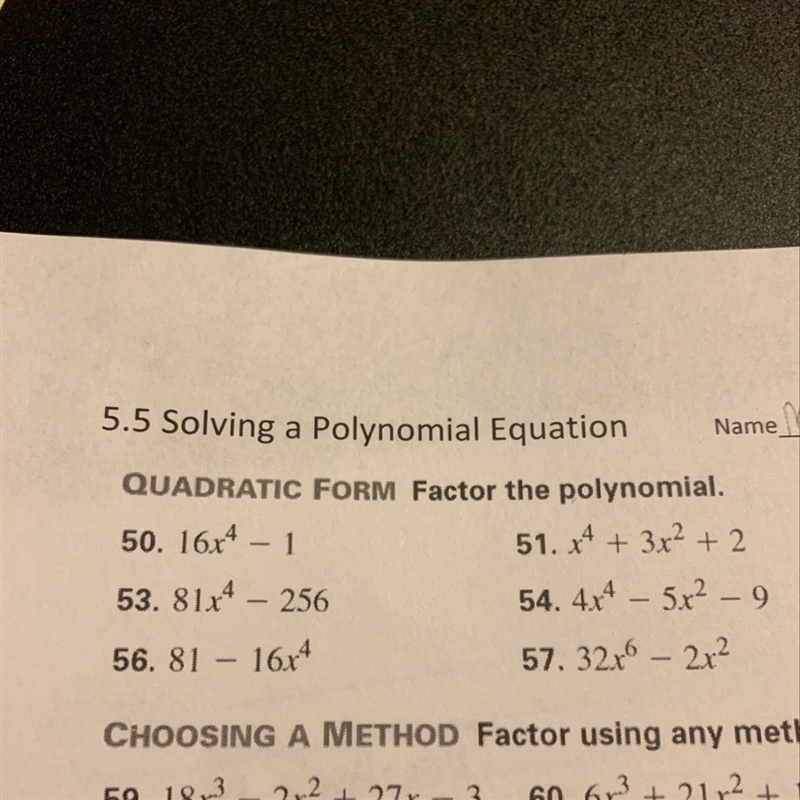 Could someone help me on 50? i don’t understand how to use quadratic form with this-example-1