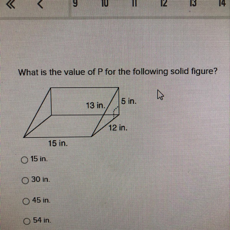 What is the value of P for the following solid figure? PLEASE HELP ME SOLVE. So lost-example-1