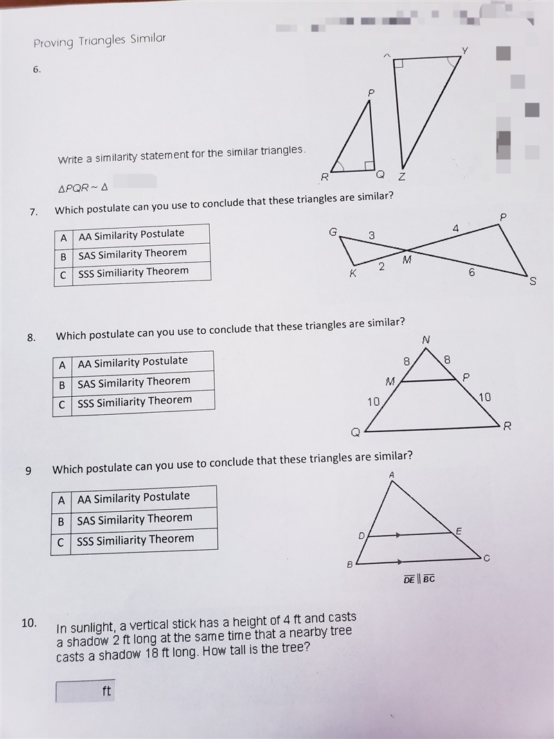 Geometry help. Particularly struggling with number 10-example-1