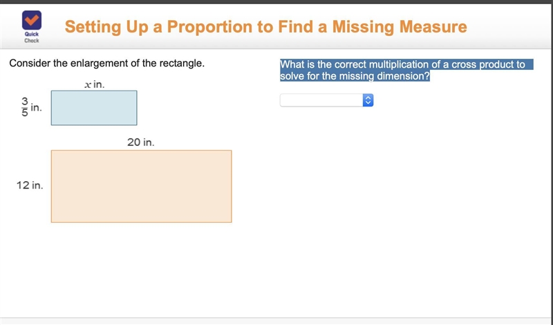 What is the correct multiplication of a cross product to solve for the missing dimension-example-1