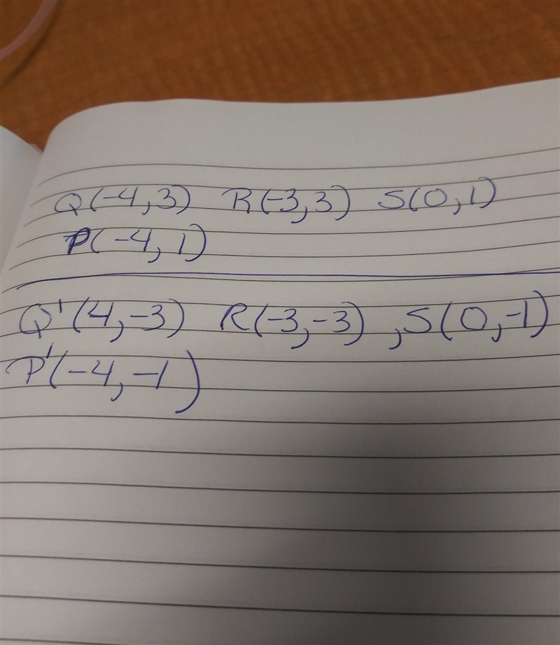 Tell whether the coordinates is a translation or a rotation​-example-1