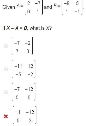 If X - A = B, what is X?-example-1