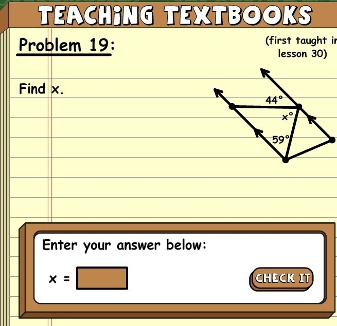 Find x of this shape.-example-1