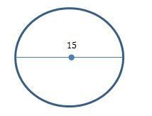 Use the image of the circle to identify the length of the radius, diameter, and circumference-example-1