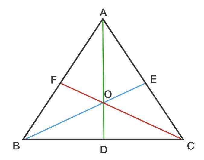 In equilateral ΔABC, AD, BE, and CF are medians. If FO = 4, then AO = A) 4 B) 4/3 (its-example-1