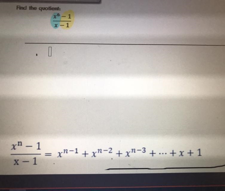 Find the quotient following this pattern image attached-example-1