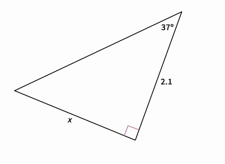 What is the value of x to the nearest tenth? 2.8 1.6 0.4-example-1