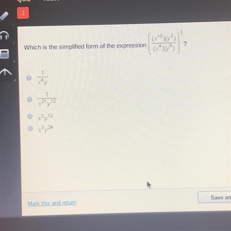 Which is the simplified form of the expression?-example-1