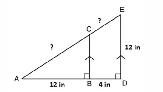 Since BC is parallel to DE, triangles ABC and ADE are similar. What are the lengths-example-1