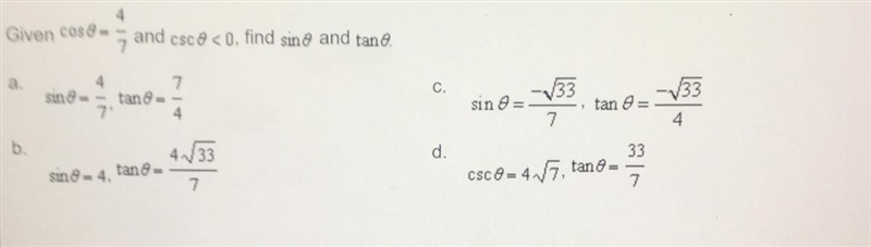 Find sin and tan (Picture provided)-example-1