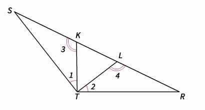 In the figure, m∠1 = m∠2 = 22 and m∠3 = m∠4 = 123. From this, you can conclude that-example-1