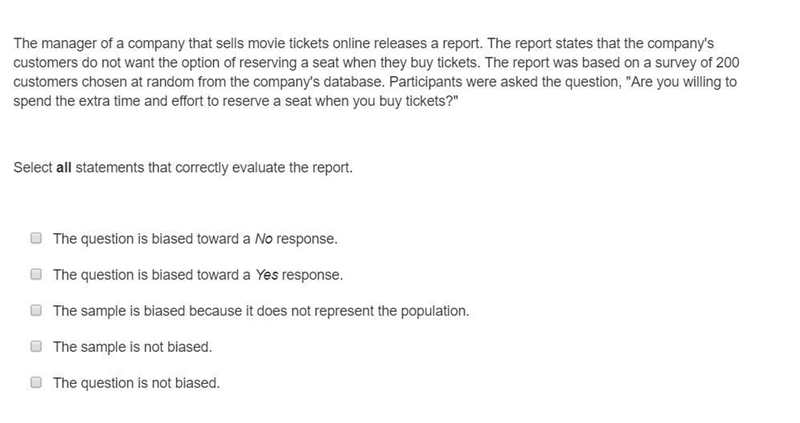 The manager of a company that sells movie tickets online releases a report. The report-example-1