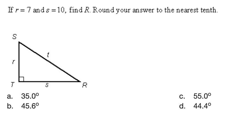 If r=7 and s=10, find R. Round your answer to the nearest tenth.-example-1