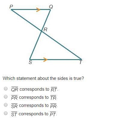 In the drawing below, PQ is parallel to ST. Triangle PQR is similar to triangle TSR-example-1