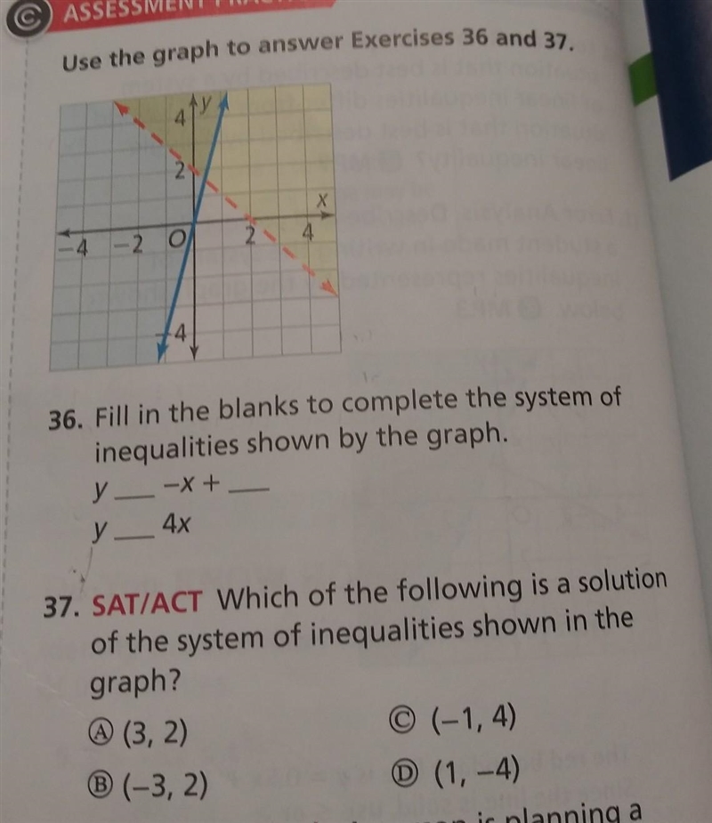 Use the graph to answer the Exercises 36 and 37 ​-example-1