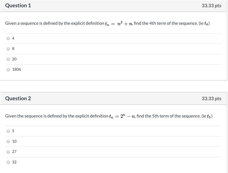 Big points!! Given a sequence is defined by the explicit definition ..... pictures-example-1