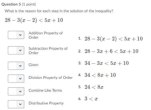 (Please help!) What is the reason for each step in the solution of the inequality-example-1