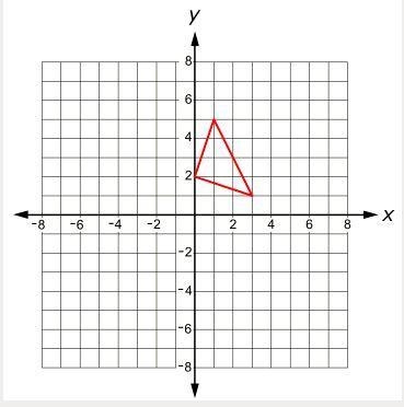 What is the result of rotating the triangle 90° counterclockwise around the point-example-1