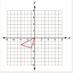 What is the result of rotating the triangle 90° counterclockwise around the point-example-4