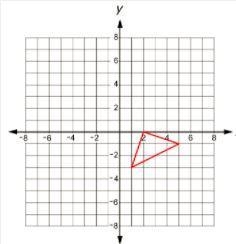 What is the result of rotating the triangle 90° counterclockwise around the point-example-5