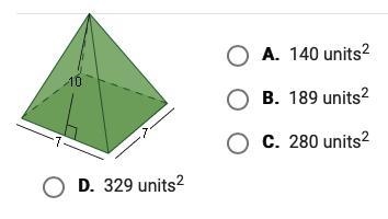 What is the surface area of the regular pyramid given below?-example-1