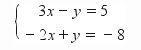 What is the y-coordinate of the point of intersection for the two lines given below-example-1