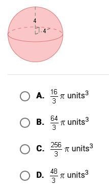 What is the volume of the sphere below?-example-1