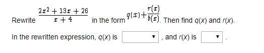 Select the correct answer from each drop-down menu 1. A.) x + 4 B.) 2x + 5 C.) 2x-example-1