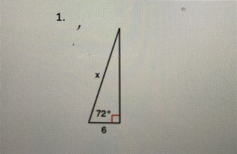 Find the missing angle or side. Round to the nearest tenth.-example-1